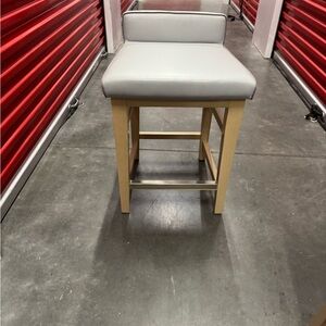 Modern 5 leather Gray Chairs $50 Each OBO